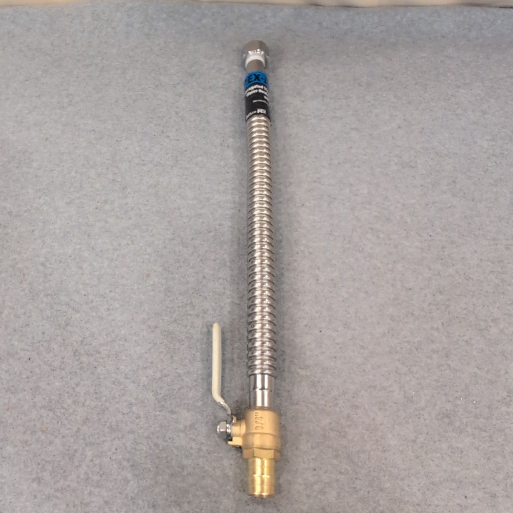 5 Apollo PEX-A Corrugated Stainless Steel Water Heater Connector Ball Valve - Picture 2 of 6
